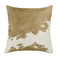 Saddlemans Beige White Special Cowhide Pillow