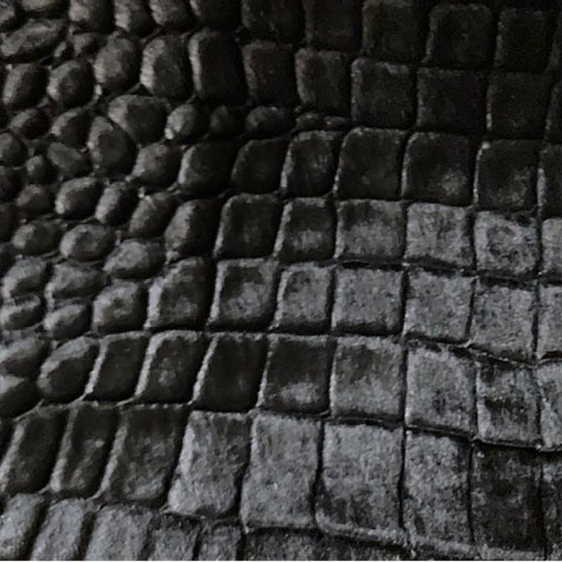 Embossed Crocodile on Dyed Black