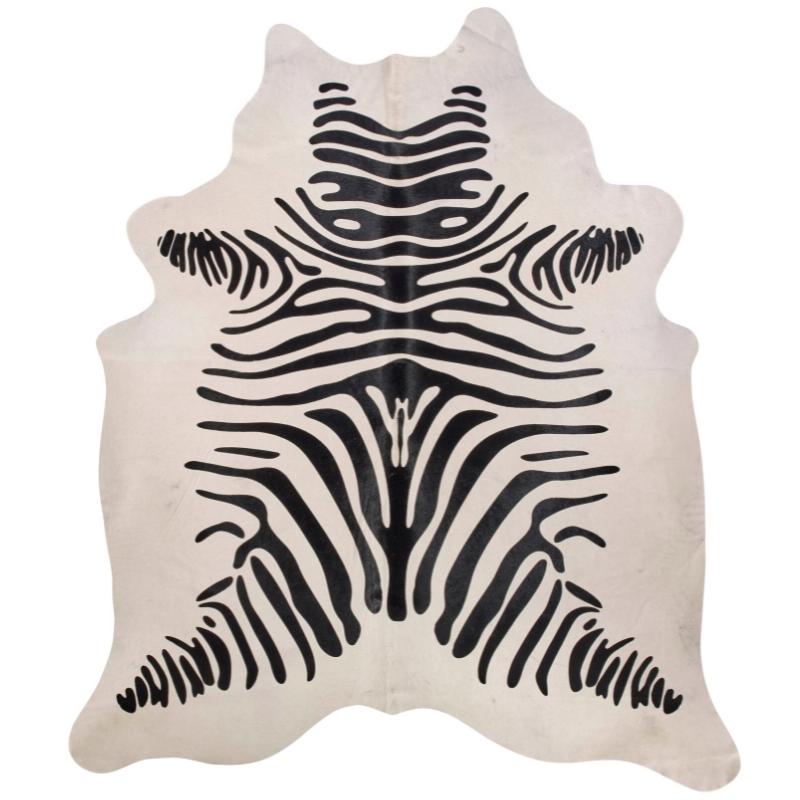 Zebra on White Cowhides *One Size*