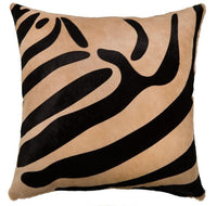 Saddlemans Zebra Black On Beige Pillow